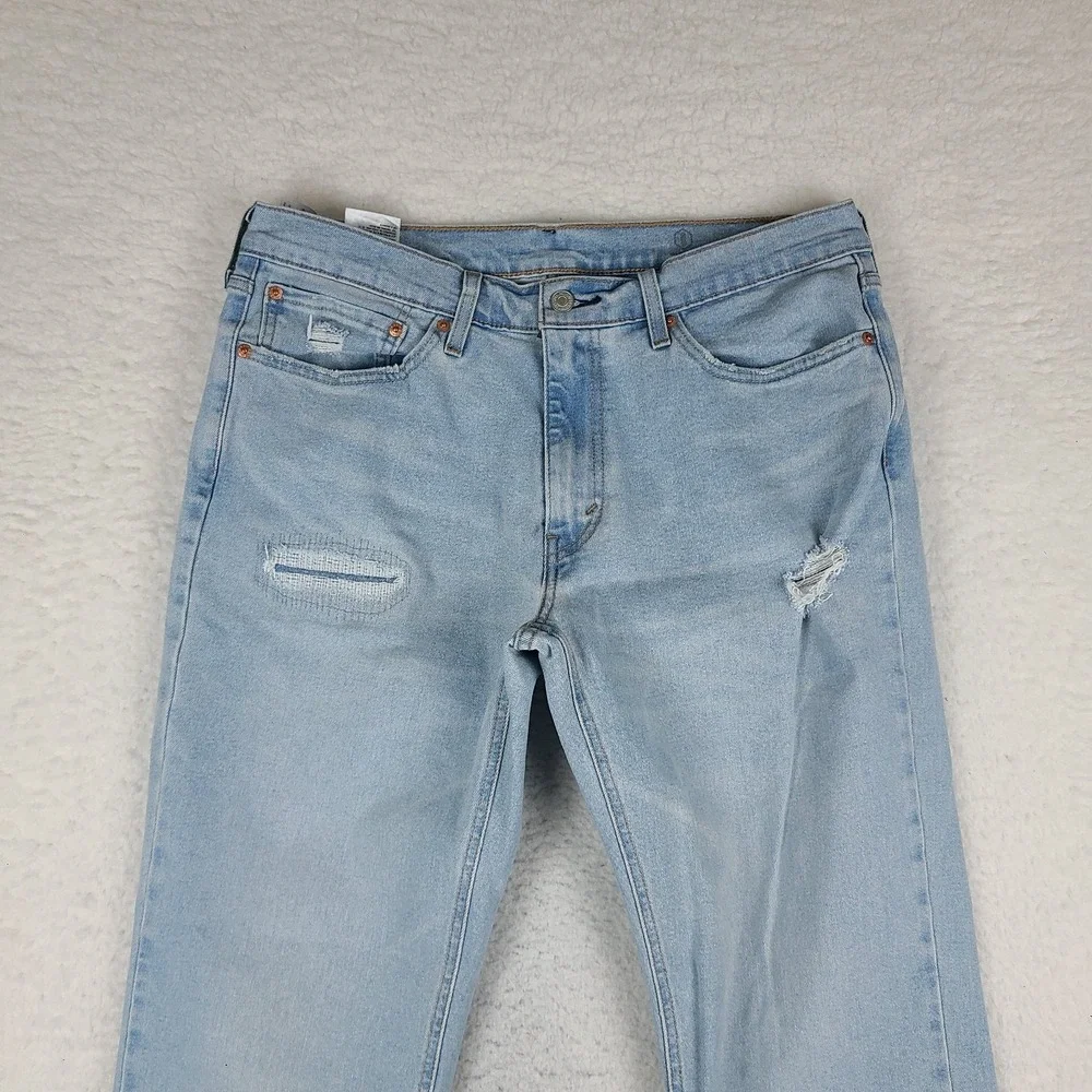 Levi's 541 Jeans Mens 34x34 Blue Athletic Taper Light Wash All Season Tech Denim